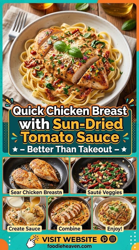 Quick Chicken Breast with Sun-Dried Tomato Sauce – Better Than Takeout